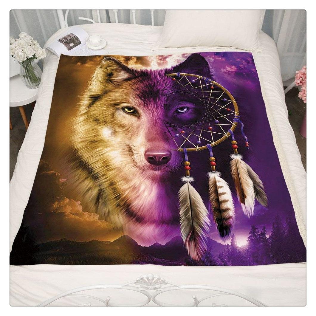 Hot Sale Blanket Air Conditioner Thickened Double Plush 3D Digital Print Blanket (4BM)