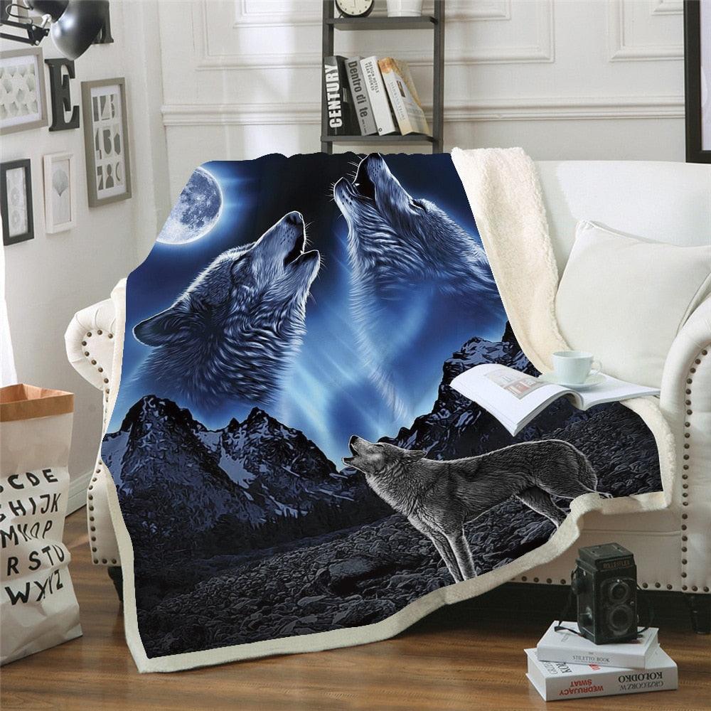 Hot Sale Blanket Air Conditioner Thickened Double Plush 3D Digital Print Blanket (4BM)