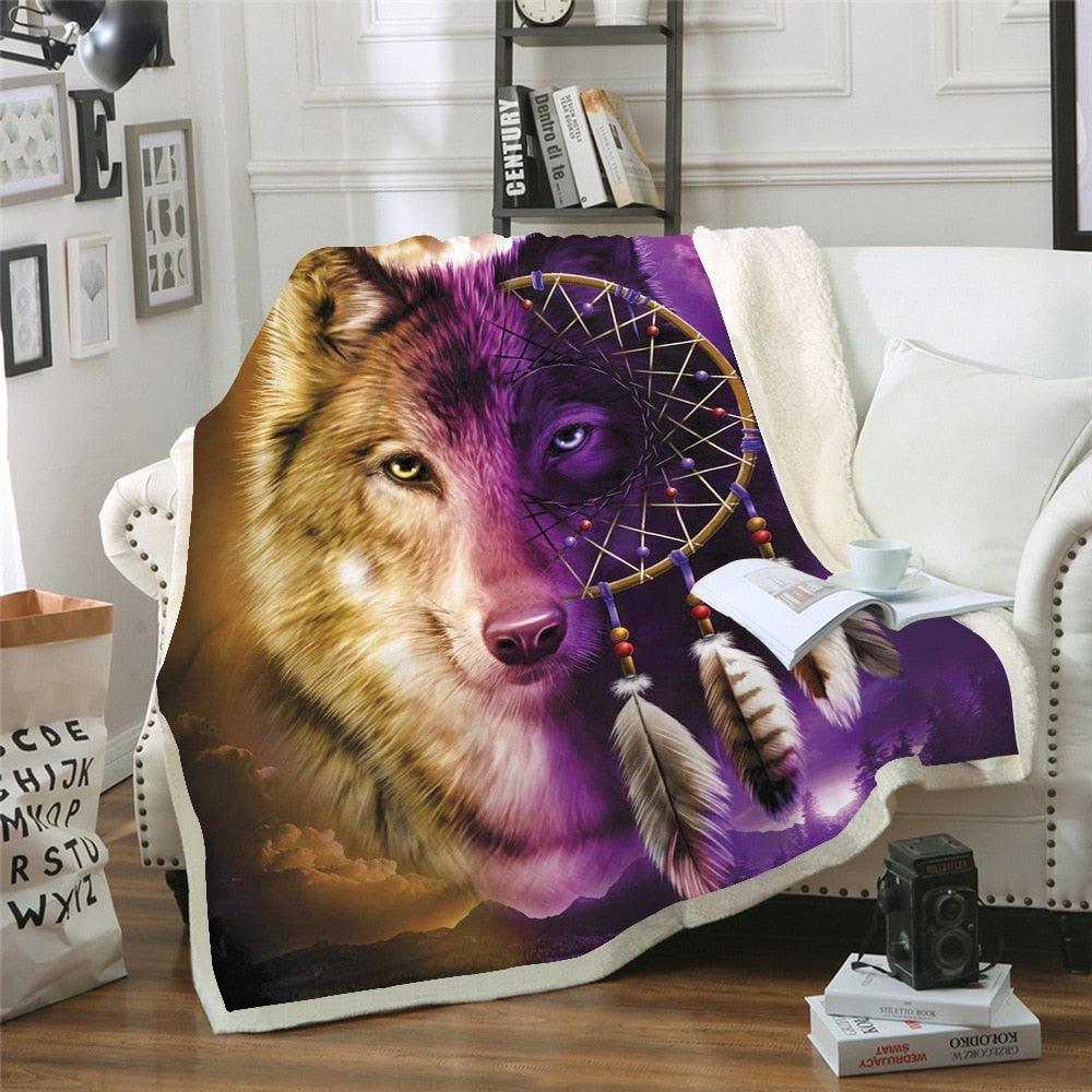 Hot Sale Blanket Air Conditioner Thickened Double Plush 3D Digital Print Blanket (4BM)