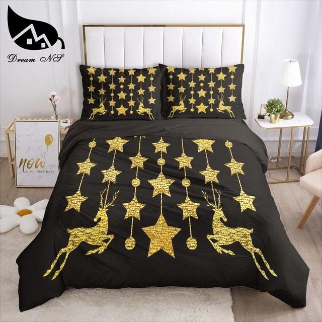 Red Christmas Bedding set Queen Bedding Home Textiles Set (8BM)(9BM)(B&6)(F63)