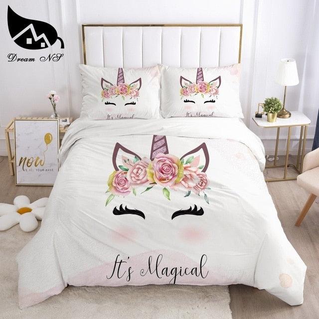 Unicorn Bedding set Queen Bedding Home Textiles Set Bedclothes rainbow horse (9BM)(8BM)(1U63)