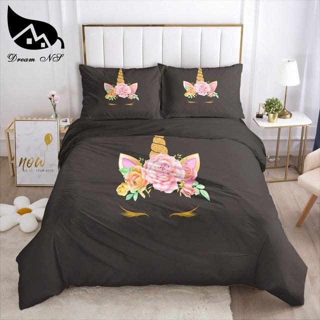Unicorn Bedding set Queen Bedding Home Textiles Set Bedclothes rainbow horse (9BM)(8BM)(1U63)