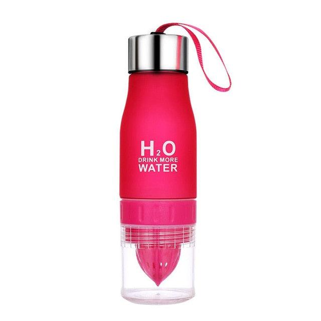 New Xmas Gift 650ml Water Bottle Plastic Fruit Infusion Bottle Infuser Drink Outdoor Sports (FHB)(1AK1)(F61)