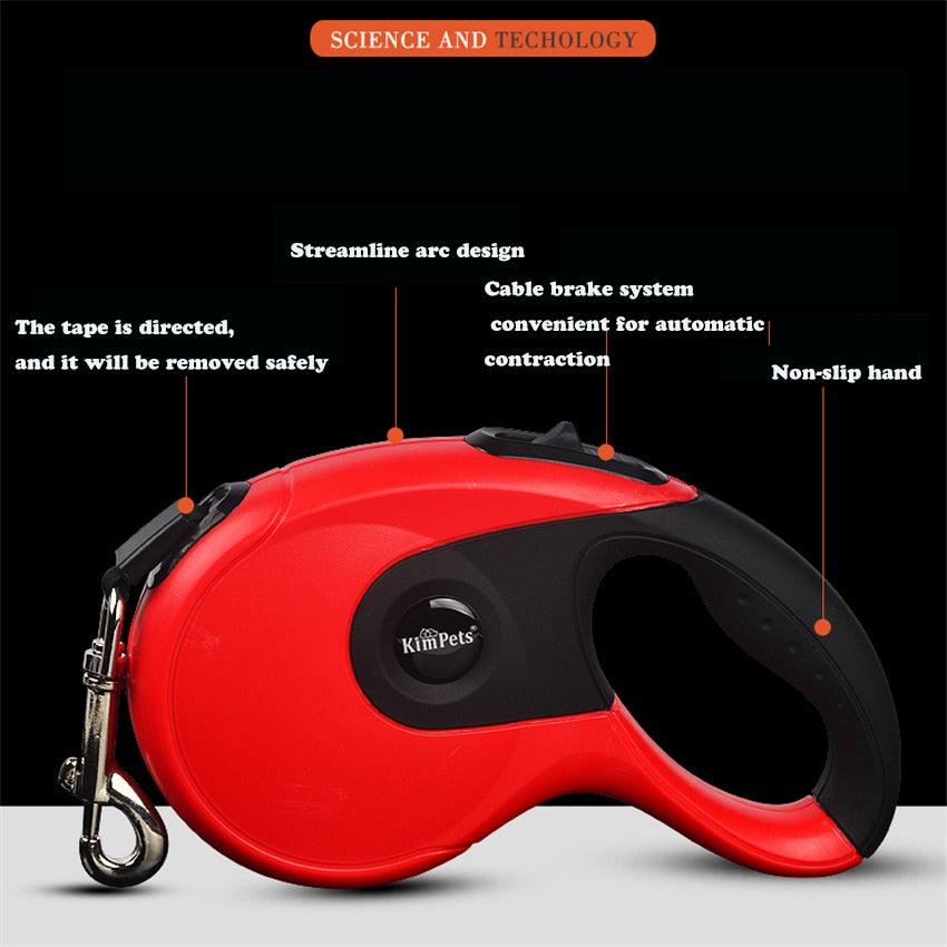 Durable Dog Leash Automatic Retractable Nylon Dog Leash - Extending Puppy Walking Running Leads (2U70) (2U75)