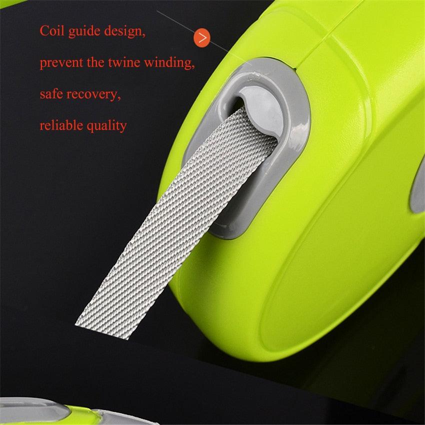 Durable Dog Leash Automatic Retractable Nylon Dog Leash - Extending Puppy Walking Running Leads (2U70) (2U75)