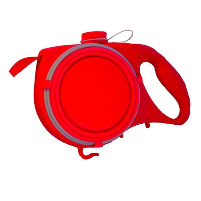 Durable Dog Cat Leash - Automatic Retractable Nylon Leash With Water Bottle Bowl Extending Puppy Walking Running Leads (2U75)(2U70)