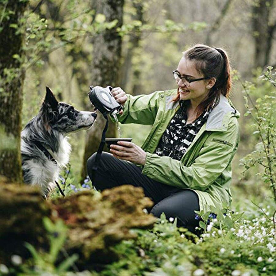 Durable Dog Cat Leash - Automatic Retractable Nylon Leash With Water Bottle Bowl Extending Puppy Walking Running Leads (2U75)(2U70)