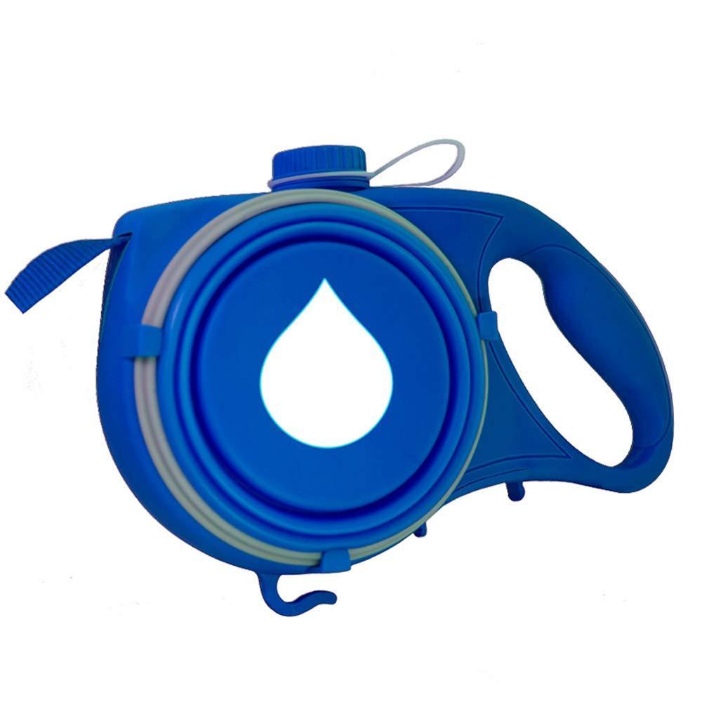 Durable Dog Cat Leash - Automatic Retractable Nylon Leash With Water Bottle Bowl Extending Puppy Walking Running Leads (2U75)(2U70)