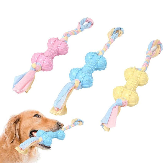 Durable Dog Toy - Bone Shape Dog Chew Toy - Cleaner Brushing Stick Oral Care Dog Toothbrush (1U73)