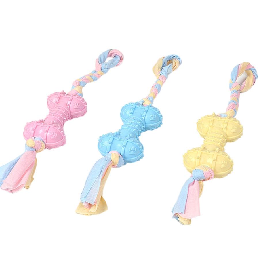 Durable Dog Toy - Bone Shape Dog Chew Toy - Cleaner Brushing Stick Oral Care Dog Toothbrush (1U73)