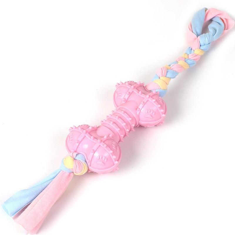 Durable Dog Toy - Bone Shape Dog Chew Toy - Cleaner Brushing Stick Oral Care Dog Toothbrush (1U73)