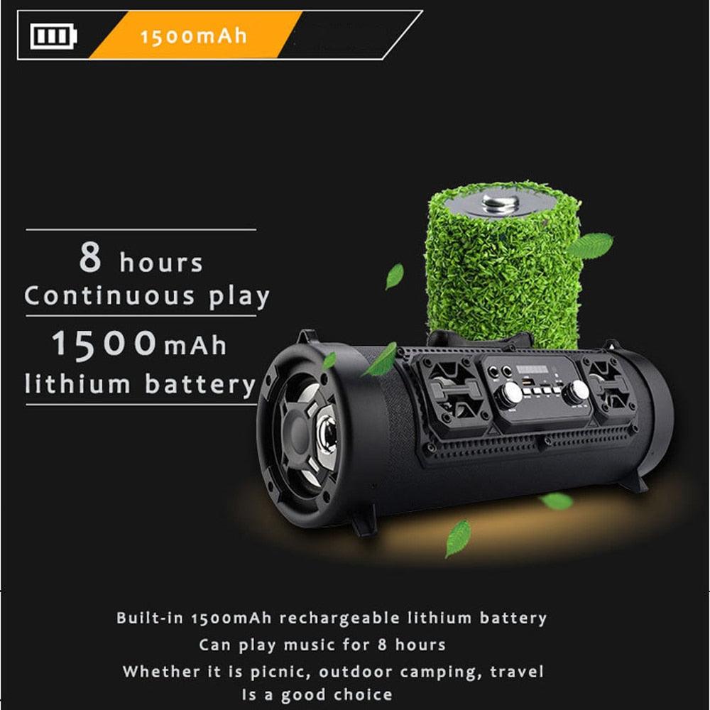 Portable Bluetooth Speaker Column Wireless Speaker Music Stereo Subwoofer Speaker Move KTV 3D Sound FM Radio (HA3)(HA)(1U57)