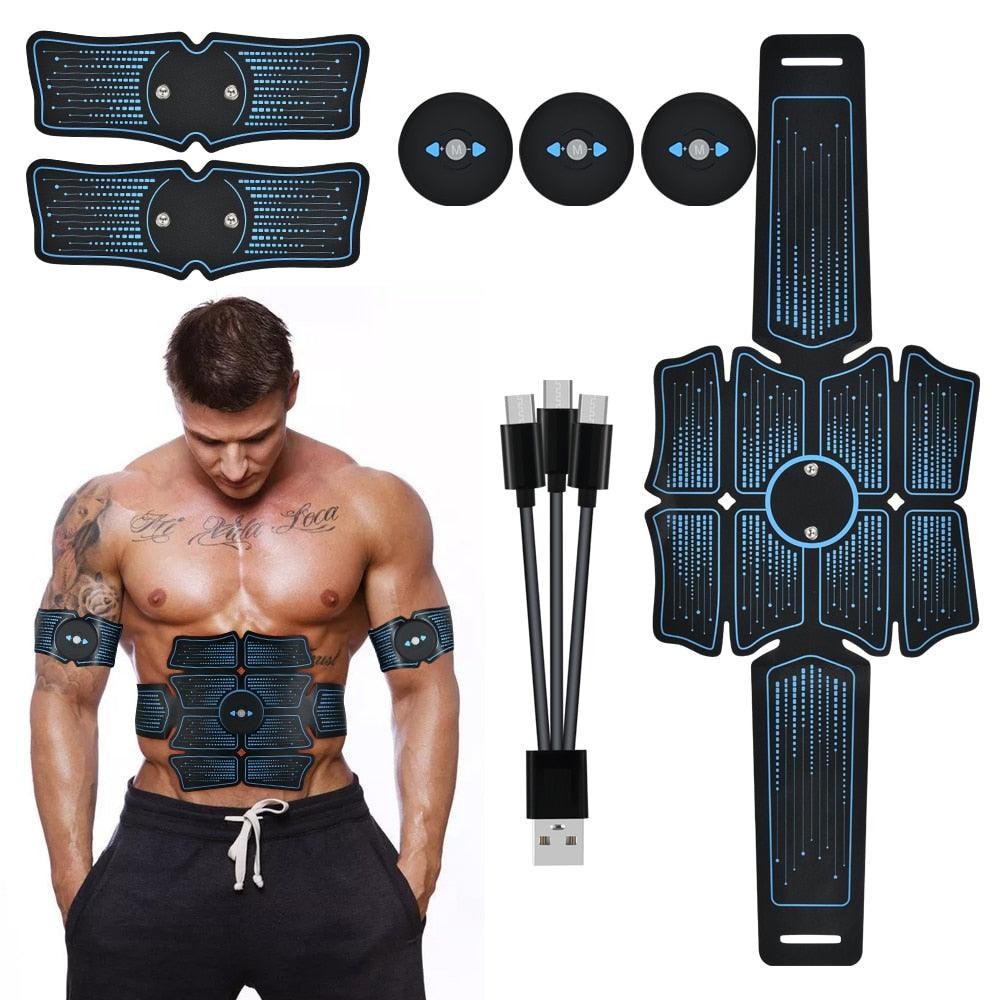 EMS Abdominal Muscle Stimulator Trainer USB Fitness Equipment Muscles Training (D80)(FH)(1U80)