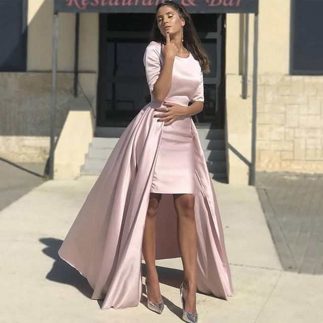 Gorgeous Half Sleeve Prom Dresses - Pink Evening Dress - Formal Party Dresses (WSO5)(WSO4)(WSO3)