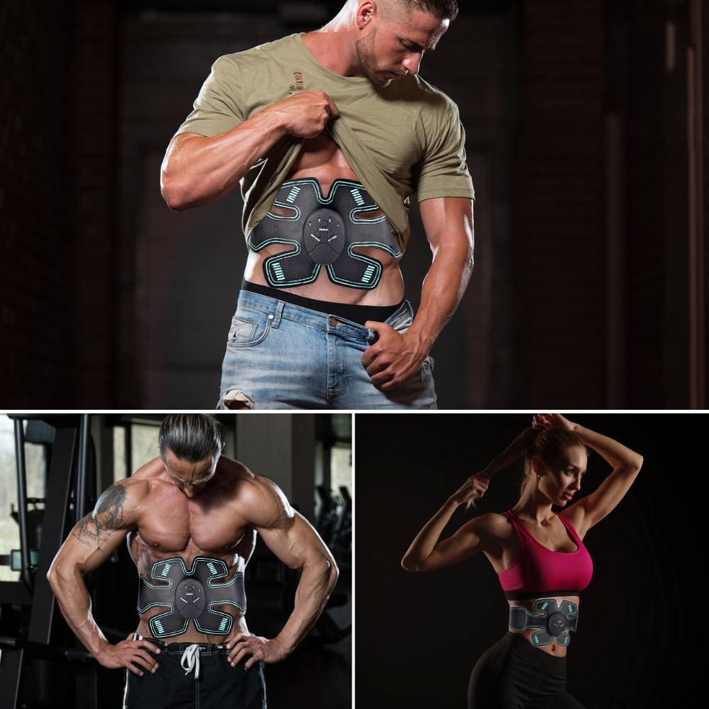 Electric ABS EMS Abdominal Muscle Stimulator Body Waist Trainer Fitness Slimming Belt Weight Loss Fitness Training (FH)(1U80)
