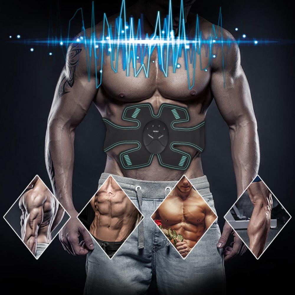 Electric ABS EMS Abdominal Muscle Stimulator Body Waist Trainer Fitness Slimming Belt Weight Loss Fitness Training (FH)(1U80)