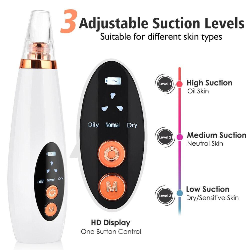 Electric Blackhead Remover Vacuum Suction Face Deep Pore Cleaner Pimple Acne Extractor (M5)(M1)(1U86)