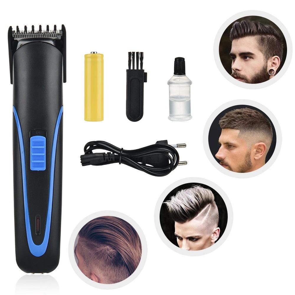 Electric Hair Clipper Kit Rechargeable Cordless Hair Trimmer Push Barber Haircut Cutter Machine (BD6)(1U45)