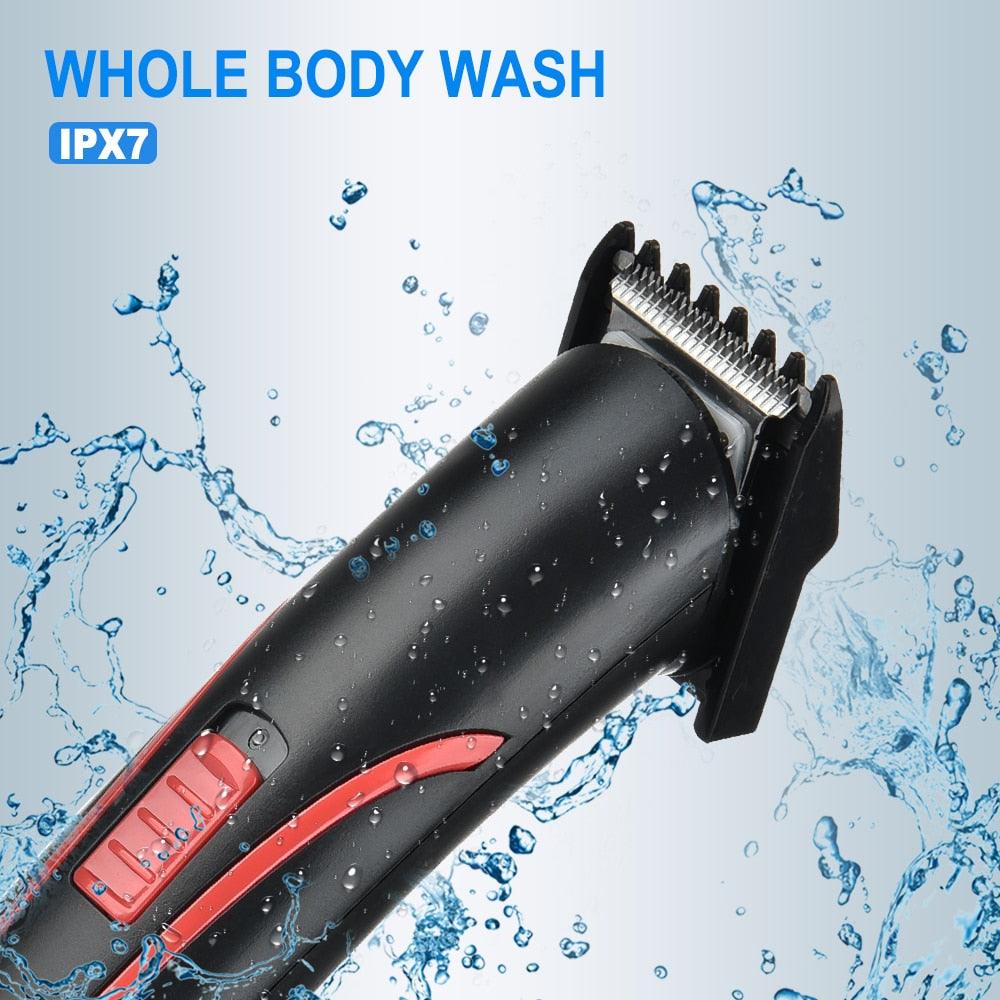 Electric Hair Clipper Kit Rechargeable Cordless Hair Trimmer Push Barber Haircut Cutter Machine (BD6)(1U45)