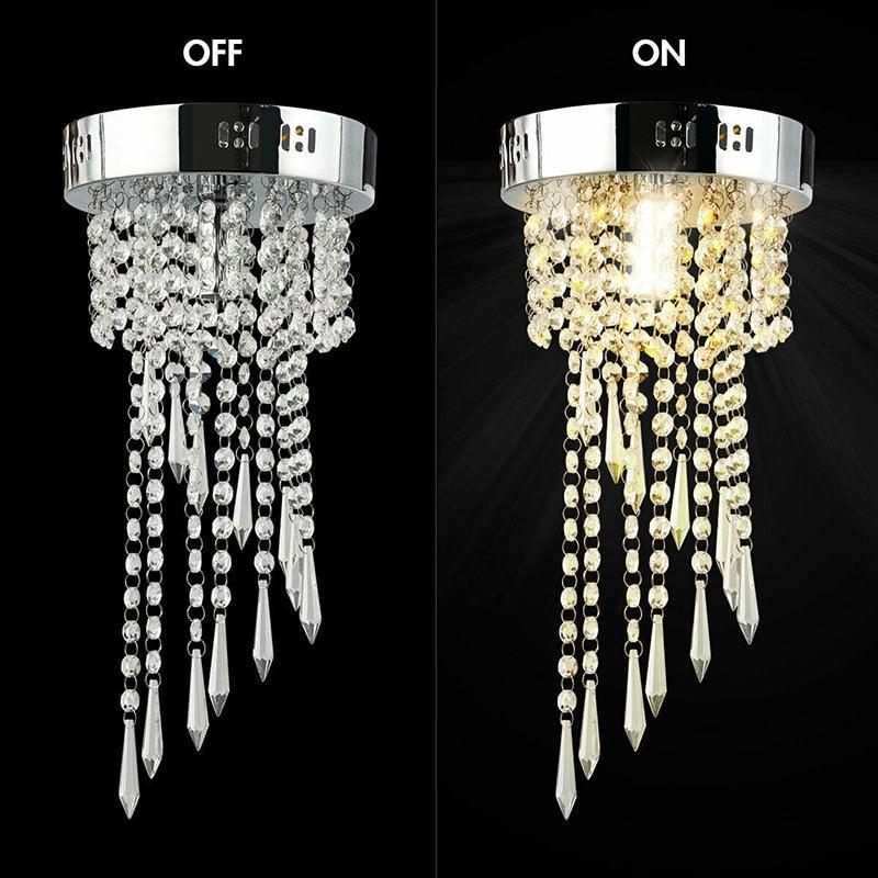 Elegant Ceiling Crystal Chandeliers Durable Polished Stainless Base Unique Appearance Design Crystal (LL1)(LL3)(1U58)