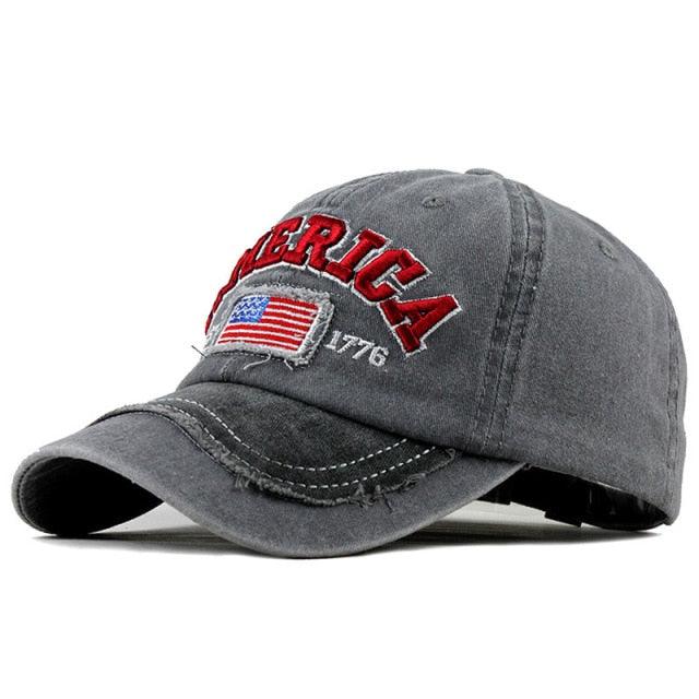 overs Cap - Baseball Cap - Men's Caps Letter Washed Cotton Vintage (2U102)