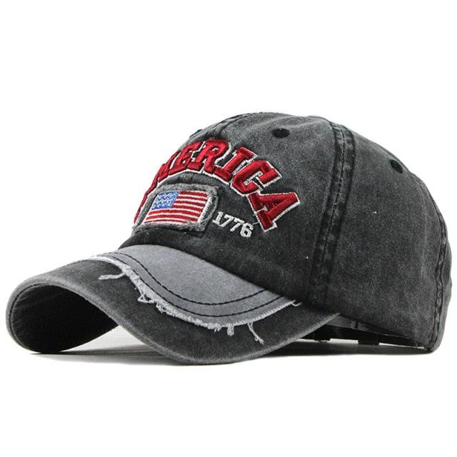 overs Cap - Baseball Cap - Men's Caps Letter Washed Cotton Vintage (2U102)