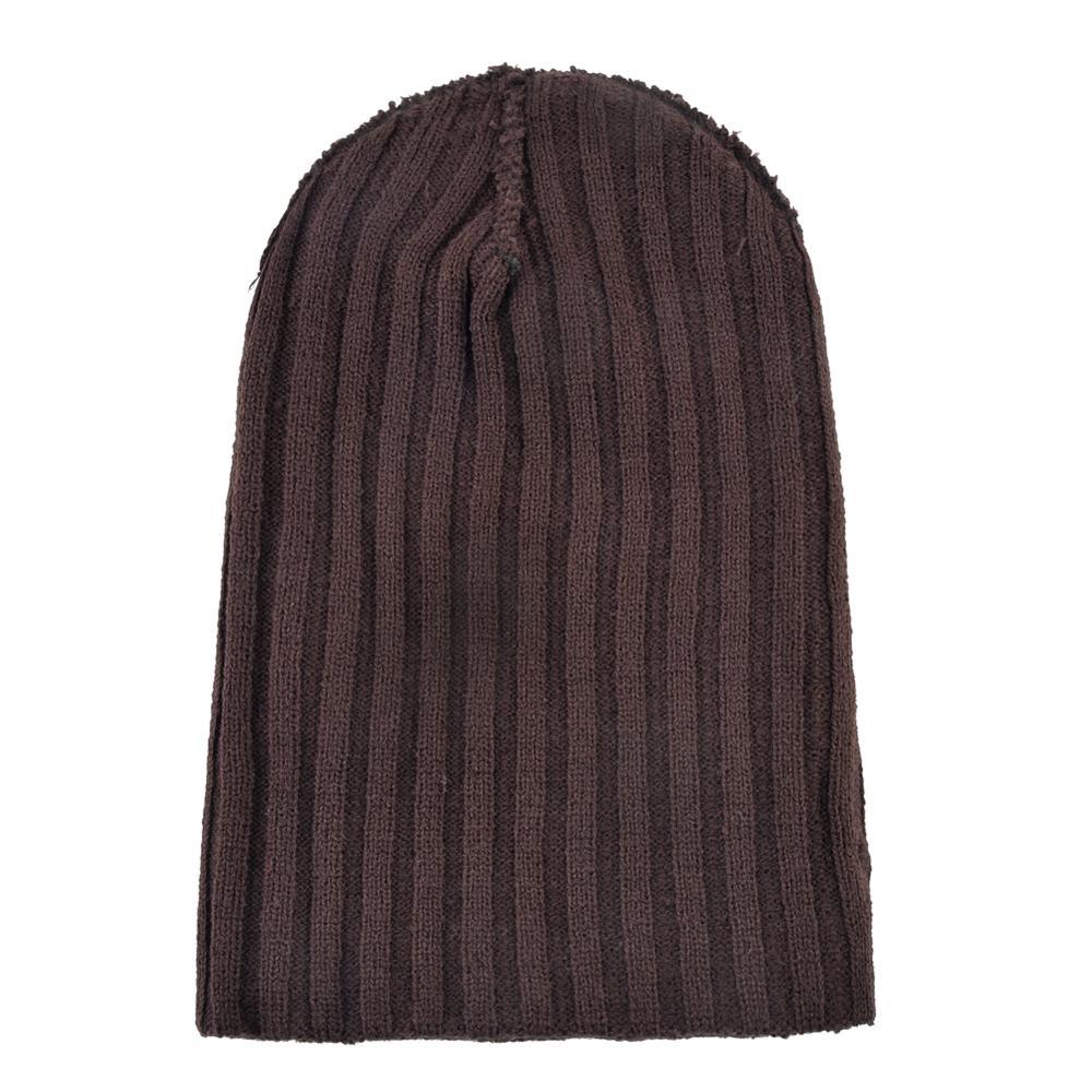 Embroidery Bear Knitted Beanies Hat - Men Solid Color Autumn Winter Beanies (MA8)