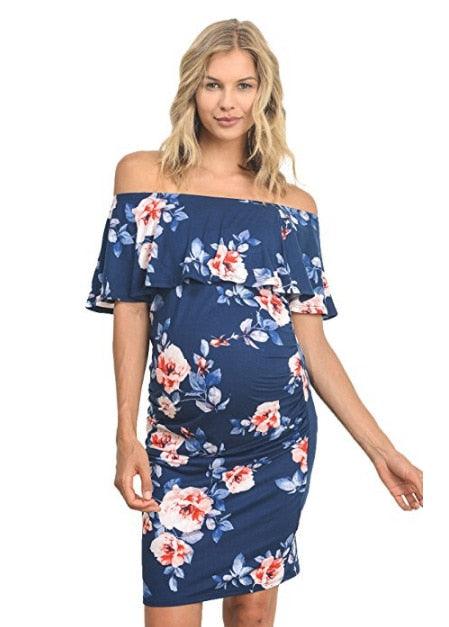 Gorgeous Maternity Dresses - Off Shoulder Pregnancy Floral Dresses - Summer Pregnant Dress (5Z1)(7Z1)(1Z1)(Z9)(Z7)