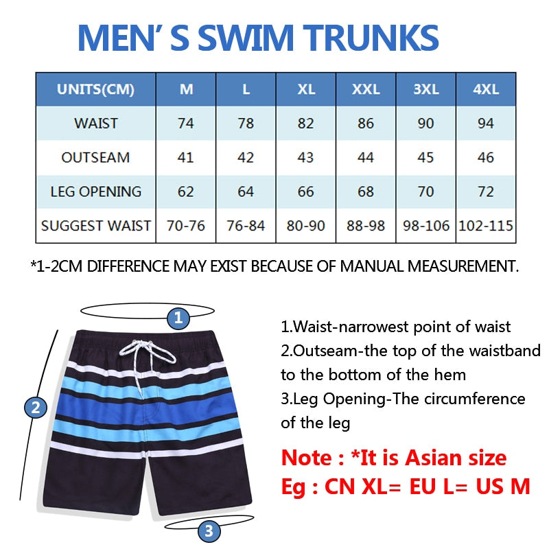 Men's Sports Short - Beach Shorts surfing Swimming Trunks Bathing Suits (TG5)(F9)
