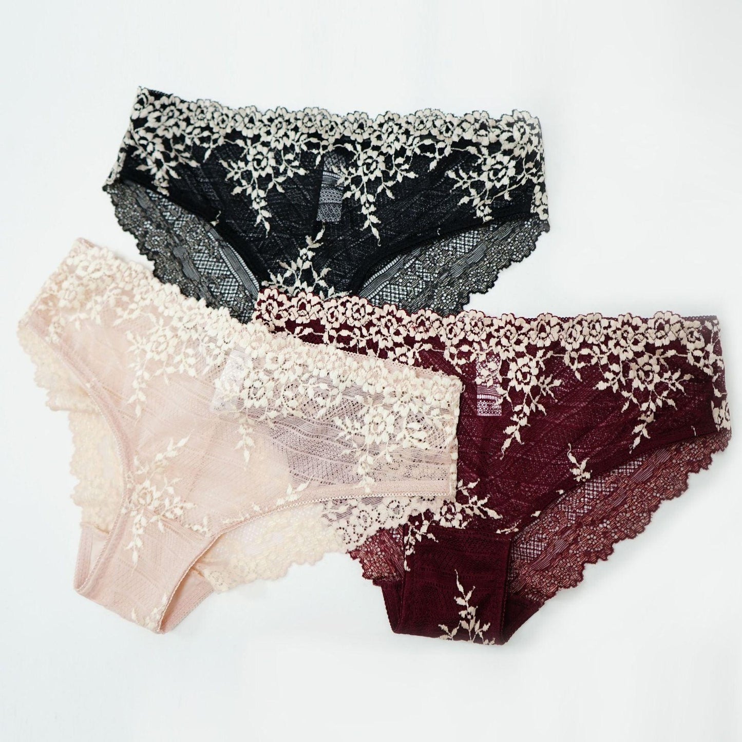 Great Europe Women Underwear Lace Embroidery 1/2 Push Up Bra Set - Comfortable Adjustable Large Size B C Cup Brassiere Set (TSB4)