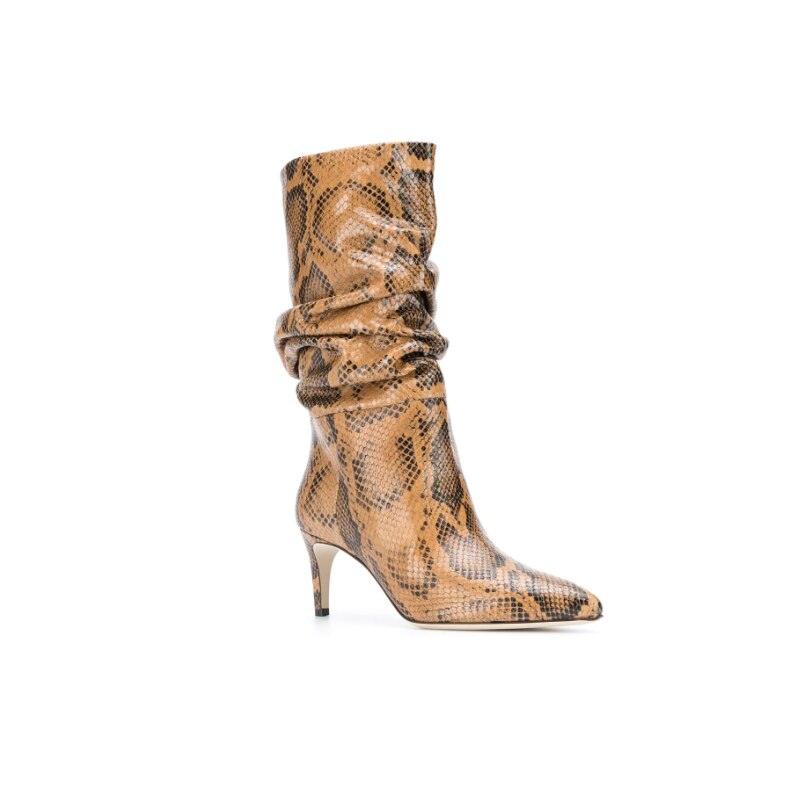 European & American Style Pointed Toe High Stiletto Heel Retro Pleated Short Boots (D38)D36)(BB1)(BB2)(CD)(WO4)