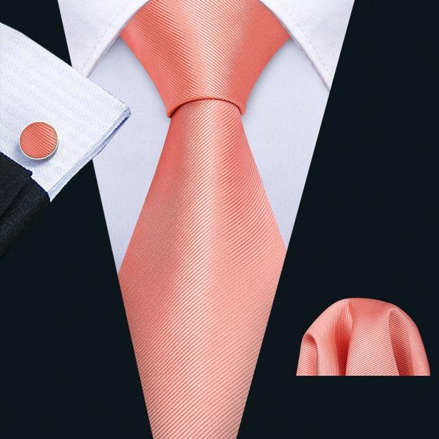 Trending Paisley 100% Silk Jacquard Tie - Hanky Cufflinks Set- Business Wedding Party Ties (2U17)