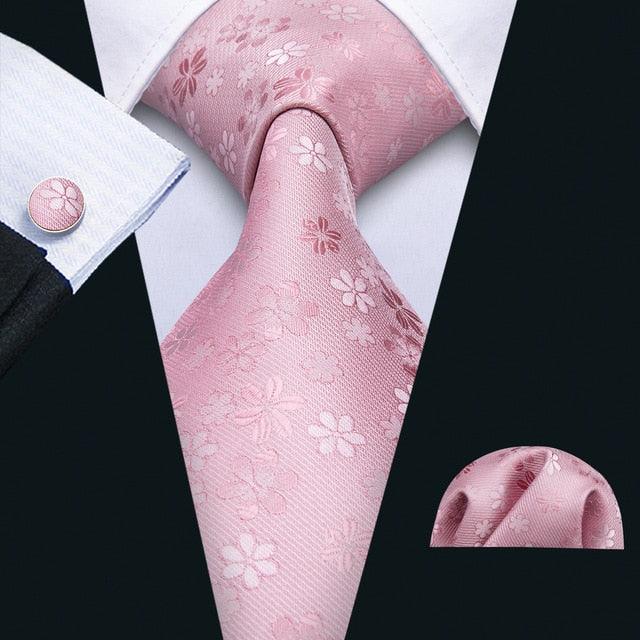 Trending Paisley 100% Silk Jacquard Tie - Hanky Cufflinks Set- Business Wedding Party Ties (2U17)