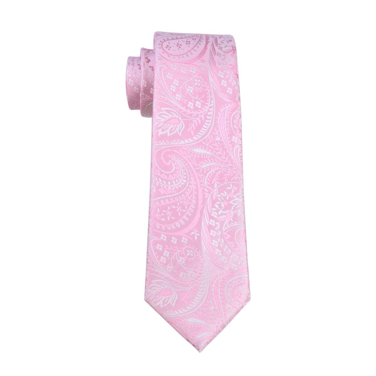 Trending Paisley 100% Silk Jacquard Tie - Hanky Cufflinks Set- Business Wedding Party Ties (2U17)