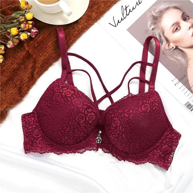 New Sexy Lace Women Bra - Front Beauty Convertible Strap Push Up Brassiere - Sexy Women Underwear (D27)(TSB2)