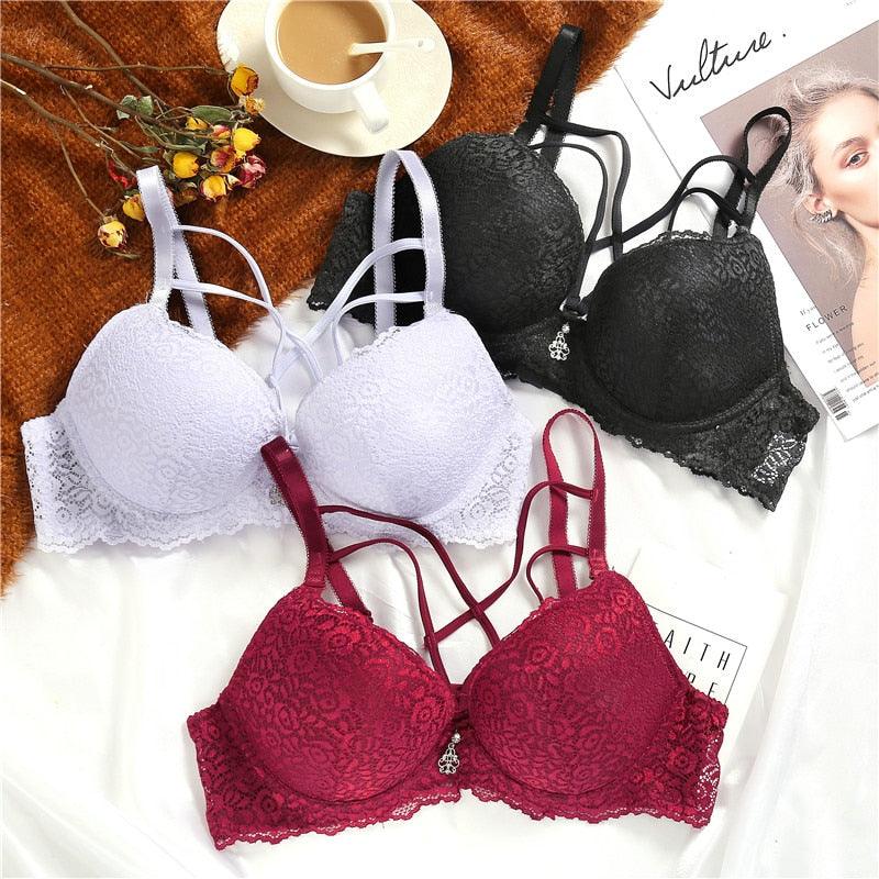 New Sexy Lace Women Bra - Front Beauty Convertible Strap Push Up Brassiere - Sexy Women Underwear (D27)(TSB2)