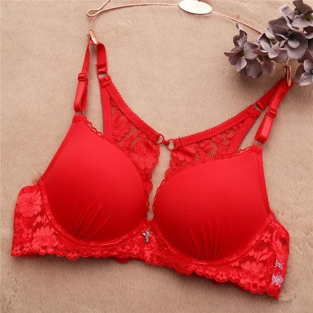 Cute Women Bra - Sexy Lace Backless Lingerie - Fashion Push Up Bras -Women Soft Female Underwear (D27)(TSB2)