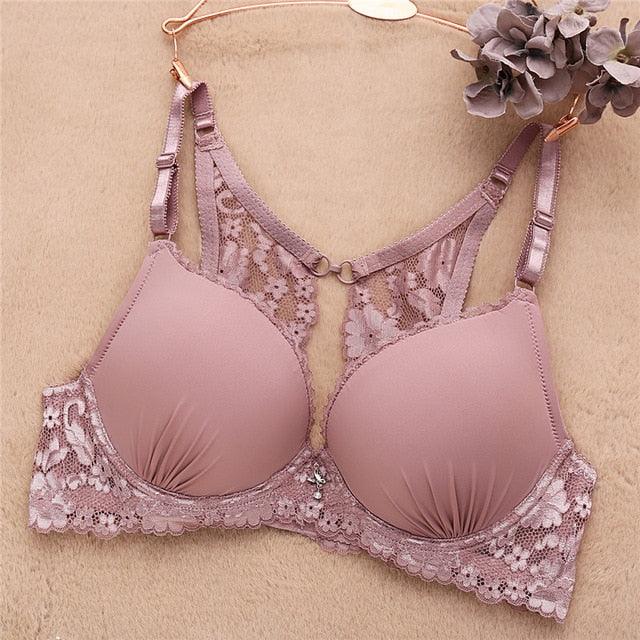 Cute Women Bra - Sexy Lace Backless Lingerie - Fashion Push Up Bras -Women Soft Female Underwear (D27)(TSB2)