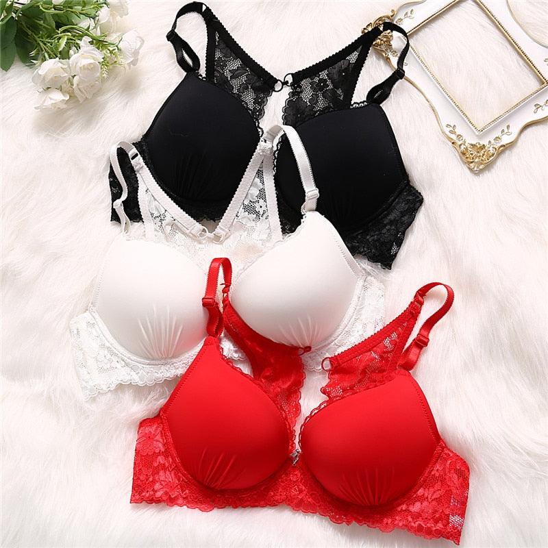 Cute Women Bra - Sexy Lace Backless Lingerie - Fashion Push Up Bras -Women Soft Female Underwear (D27)(TSB2)