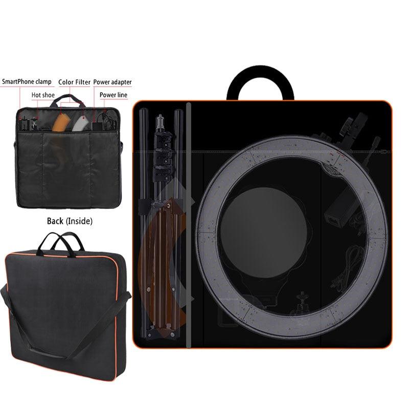 FOSOTO 18 Inch led Ring Light Photography Lamp Selfie Ringlight Led Ring Lamp With Tripod Stand For Makeup Youtube Tiktok (MC7)(1U54)