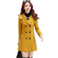 Great Women Wool Blend Warm Long Coat - Autumn Winter Plus Size - Female Slim Fit Lapel Woolen Overcoat (TB8A)(TB8B)(TP3)