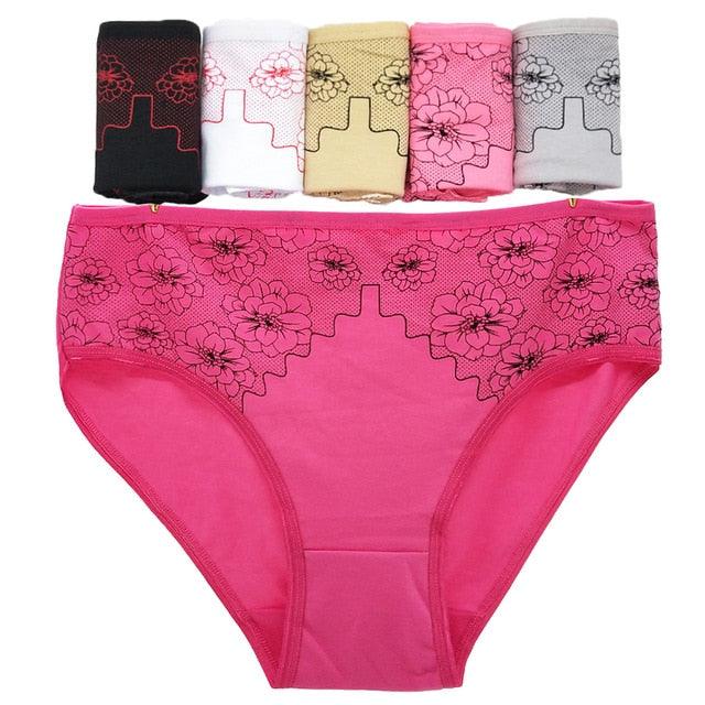 6 Pcs/set Women's Cotton Briefs Panties - Sexy Big Size Women's Underwear - Cotton Crotch (TSP1)(TSP3)(F28)