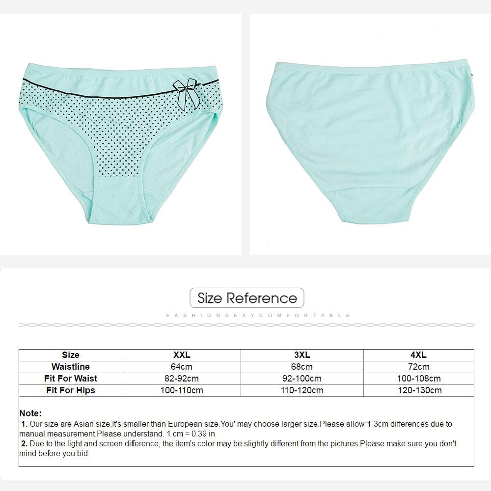 6 Pcs/set Women's Cotton Briefs Panties - Sexy Big Size Women's Underwear - Cotton Crotch (TSP1)(TSP3)(F28)