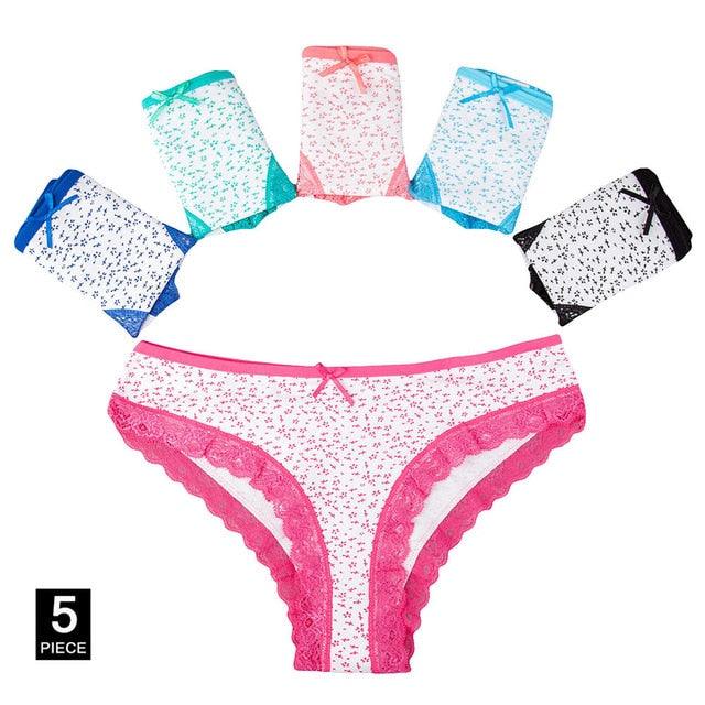 Amazing Women's Panties - Sexy Lace Female Underwear - Ladies Lingerie - Plus Size Breathable 5 Pcs/set (TSP1)(TSP3)