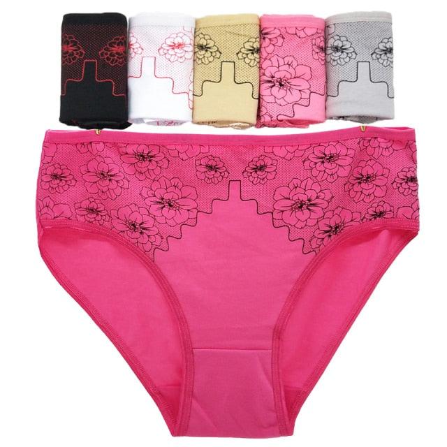 6 Pcs/set Women's Cotton Briefs Panties - Sexy Big Size Women's Underwear - Cotton Crotch (TSP1)(TSP3)(F28)