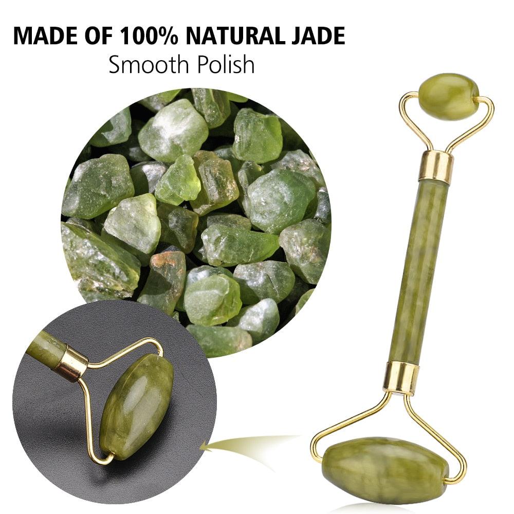 Facial Massage Roller Jade Double Head Face Slimming Body Head Neck Lifting Tool Facial Massage Roller(M5)(M1)(1U86)(F86)