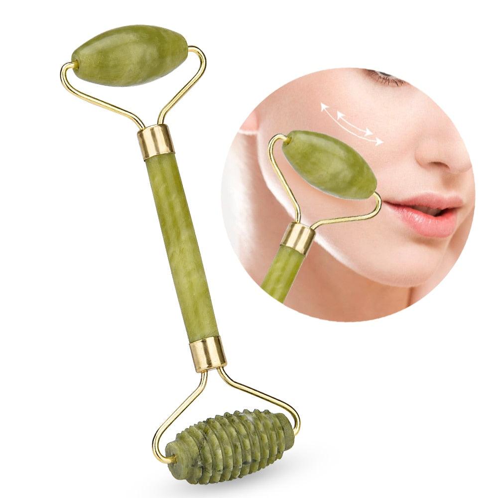 Facial Massage Roller Jade Double Head Face Slimming Body Head Neck Lifting Tool Facial Massage Roller(M5)(M1)(1U86)(F86)