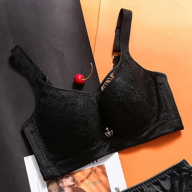 Plus Size Gorgeous Women's Bras - Full Coverage Push Up Bra - Sexy Lace C D E Cup Ladies Brassiere (TSB2)