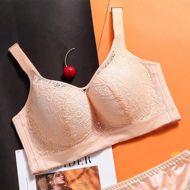 Plus Size Gorgeous Women's Bras - Full Coverage Push Up Bra - Sexy Lace C D E Cup Ladies Brassiere (TSB2)