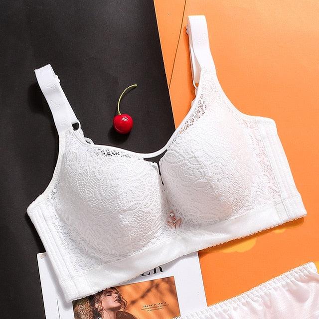 Plus Size Gorgeous Women's Bras - Full Coverage Push Up Bra - Sexy Lace C D E Cup Ladies Brassiere (TSB2)